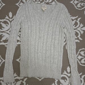 St. John's Bay Light Gray V-Neck Sweater